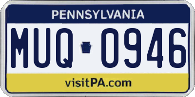 PA license plate MUQ0946