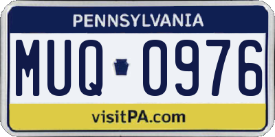 PA license plate MUQ0976