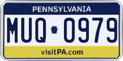 PA license plate MUQ0979