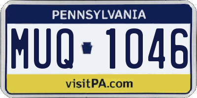 PA license plate MUQ1046