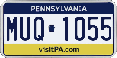 PA license plate MUQ1055