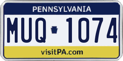 PA license plate MUQ1074