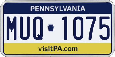 PA license plate MUQ1075
