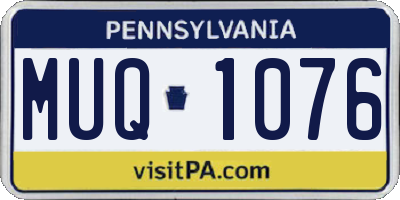 PA license plate MUQ1076