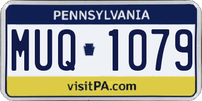 PA license plate MUQ1079