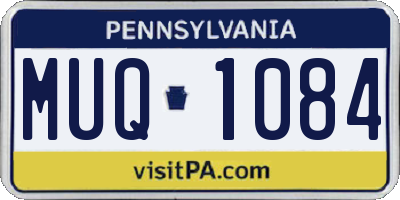 PA license plate MUQ1084