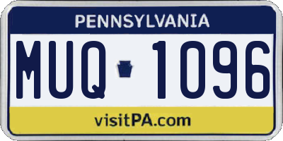 PA license plate MUQ1096