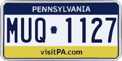PA license plate MUQ1127
