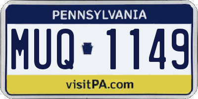 PA license plate MUQ1149