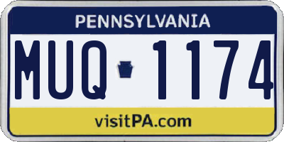PA license plate MUQ1174
