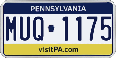 PA license plate MUQ1175