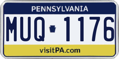 PA license plate MUQ1176