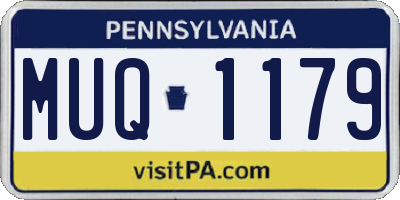 PA license plate MUQ1179