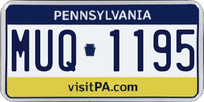 PA license plate MUQ1195