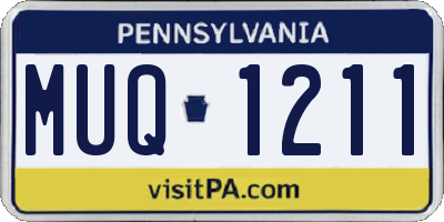 PA license plate MUQ1211