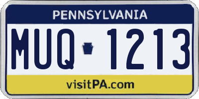 PA license plate MUQ1213