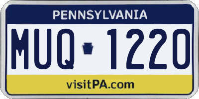 PA license plate MUQ1220
