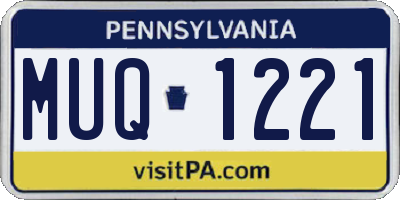 PA license plate MUQ1221