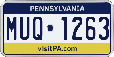PA license plate MUQ1263