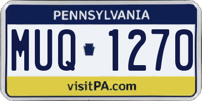 PA license plate MUQ1270