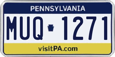 PA license plate MUQ1271
