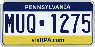 PA license plate MUQ1275