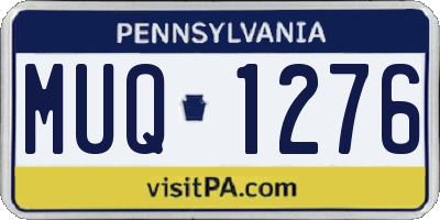PA license plate MUQ1276