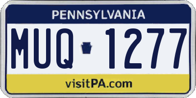 PA license plate MUQ1277