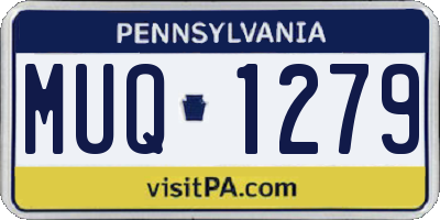 PA license plate MUQ1279