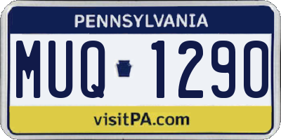 PA license plate MUQ1290