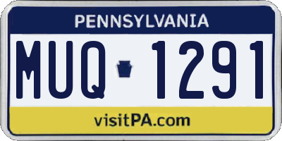 PA license plate MUQ1291