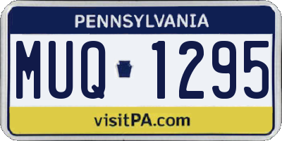 PA license plate MUQ1295