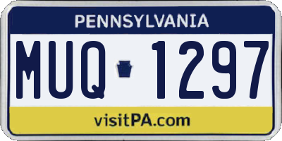 PA license plate MUQ1297