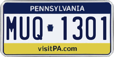 PA license plate MUQ1301