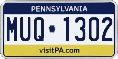 PA license plate MUQ1302