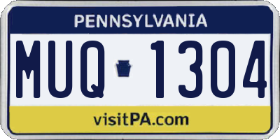 PA license plate MUQ1304