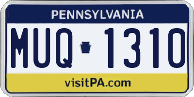 PA license plate MUQ1310
