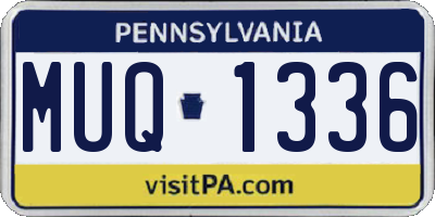 PA license plate MUQ1336