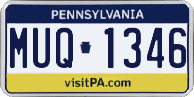 PA license plate MUQ1346