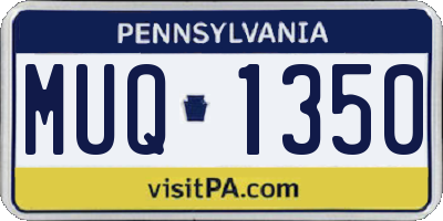PA license plate MUQ1350