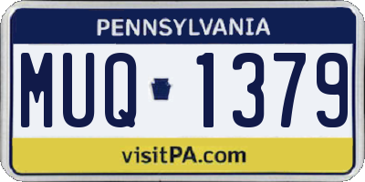 PA license plate MUQ1379