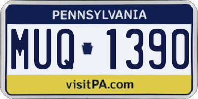 PA license plate MUQ1390
