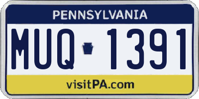PA license plate MUQ1391