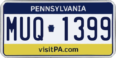 PA license plate MUQ1399