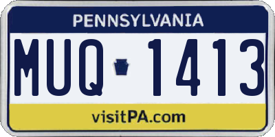 PA license plate MUQ1413