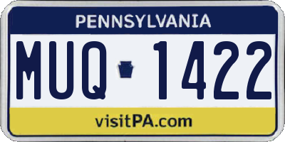 PA license plate MUQ1422