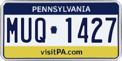 PA license plate MUQ1427