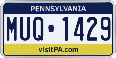 PA license plate MUQ1429