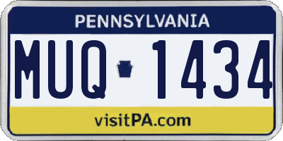 PA license plate MUQ1434