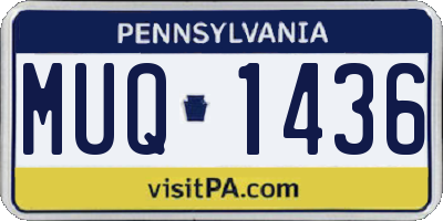 PA license plate MUQ1436